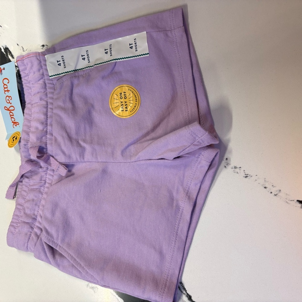 Cat & Jack Lavender Girls' Pull-On Shorts